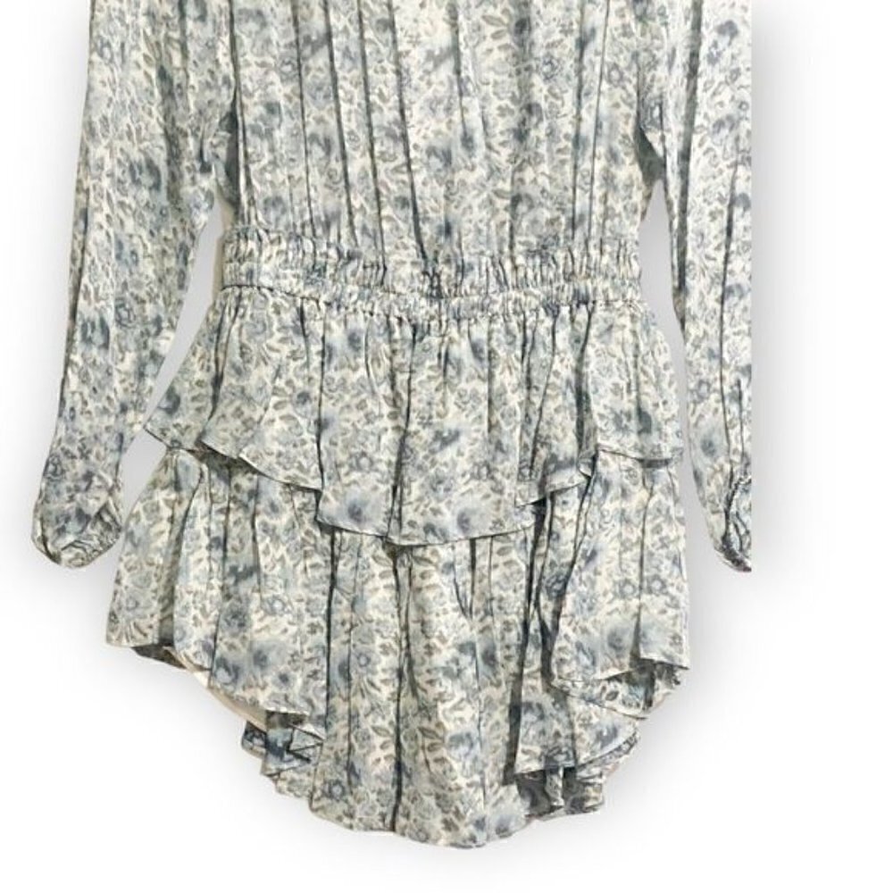 LoveShackFancy Popover‎ Mini Floral Dress in Ocean Breeze  Size P, NWT - Picture 11 of 15